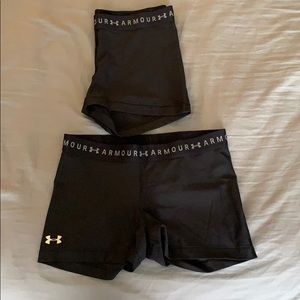 Under Armour Black Spandex Shorts X2
